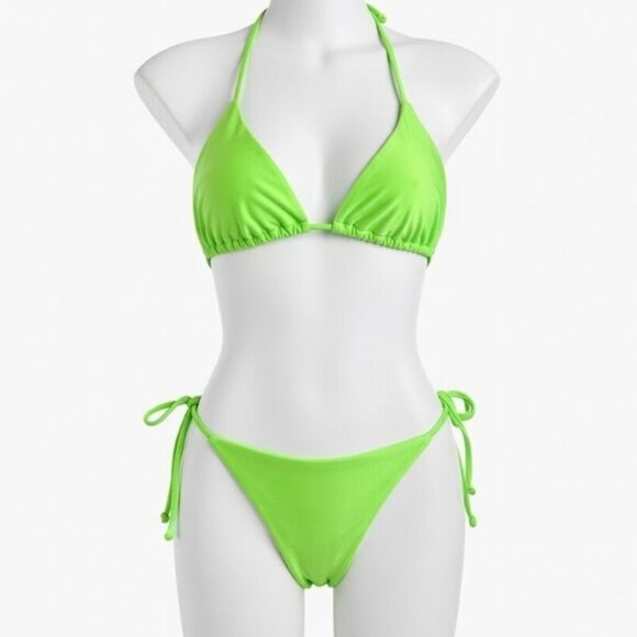 Bmjl Other - Neon Green Triangle Bikini Set - Size Medium - NWOT